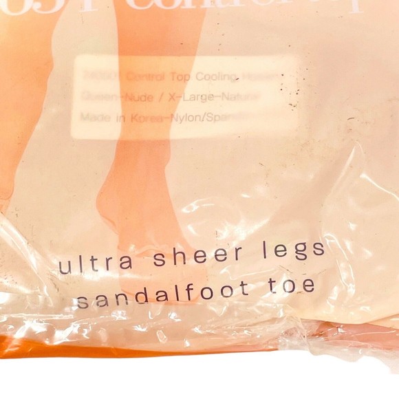 SILKIES NEW 3 PACK Queen/XL Nude 740501 Ultra Sheer 65* Control Top Sandalfoot - Picture 4 of 10